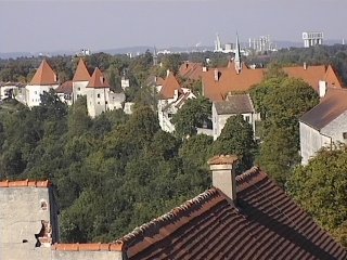 Blick nach Norden auf die Burg